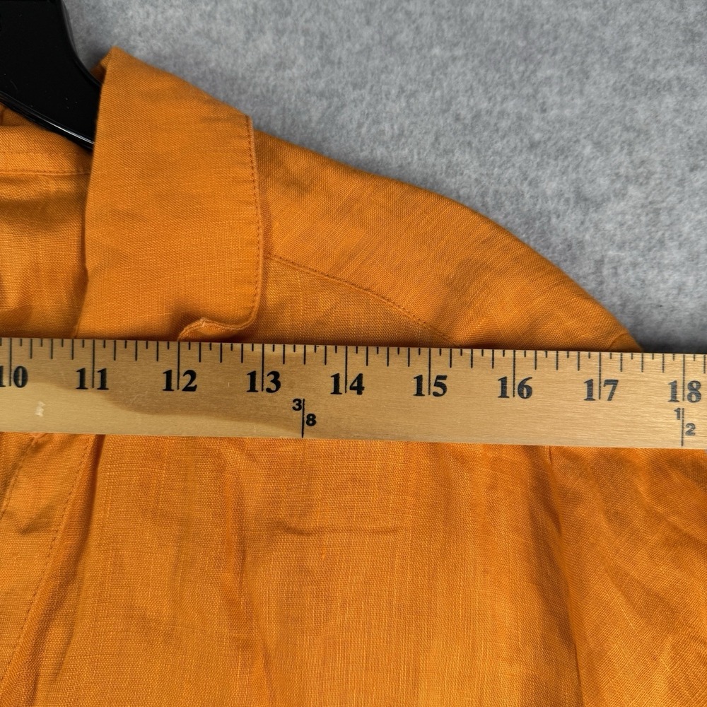 Hiho Tortola Linen Shirt Dress Womens Medium Button Up Boho Beachy Vacation READ - Picture 10 of 14